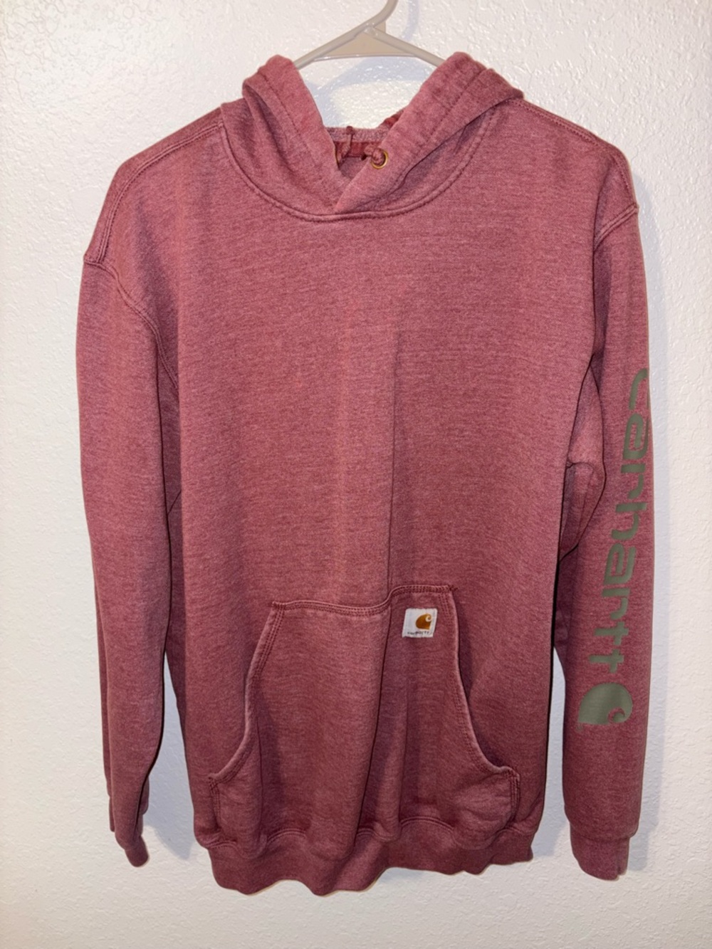 Carhartt Men's Rosewood Hooded Sweatshirt with Sleeve Logo